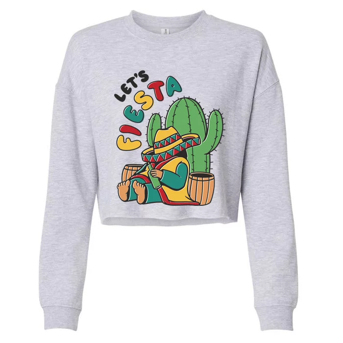 Let's Fiesta Cinco De Mayo Cropped Pullover Crew