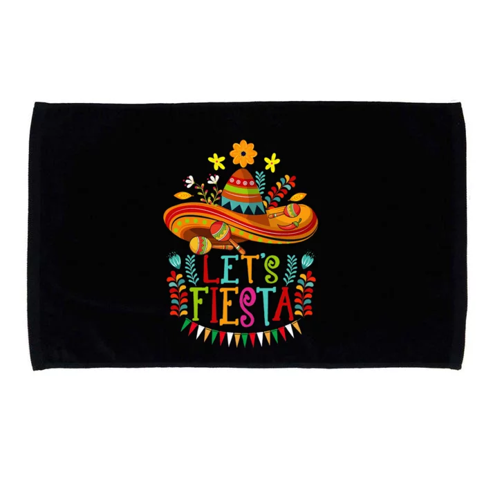 Lets Fiesta Cinco De Mayo Sombrero Microfiber Hand Towel