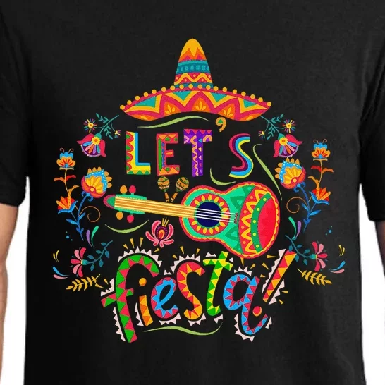 LetS Fiesta Cinco De Mayo Fiesta Squad Sombrero Hat Mexican Pajama Set