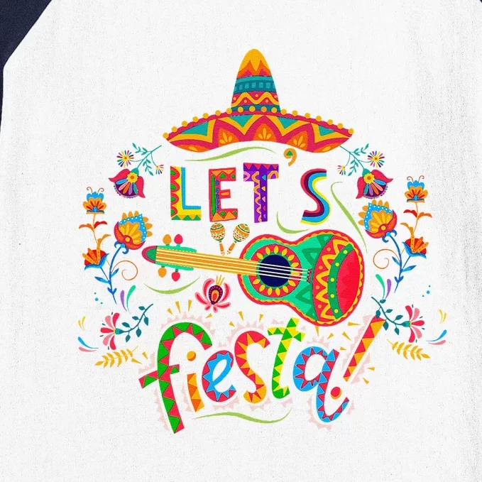 LetS Fiesta Cinco De Mayo Fiesta Squad Sombrero Hat Mexican Baseball Sleeve Shirt