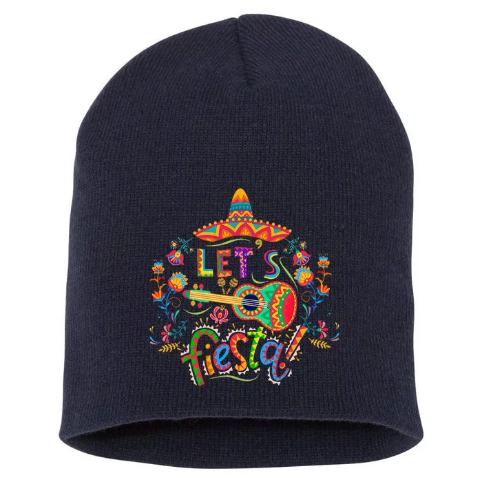 LetS Fiesta Cinco De Mayo Fiesta Squad Sombrero Hat Mexican Short Acrylic Beanie