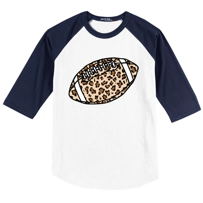 Leopard Football Cute Gift Baseball Sleeve Shirt