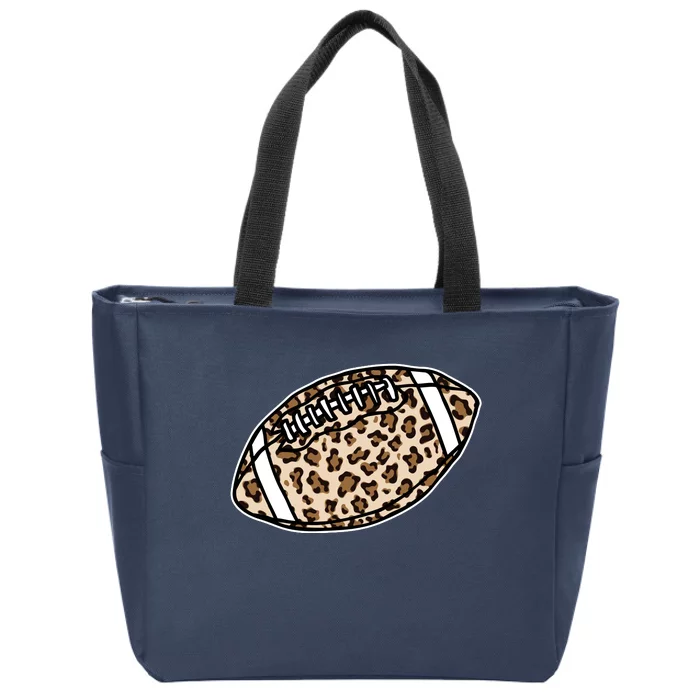 Leopard Football Cute Gift Zip Tote Bag