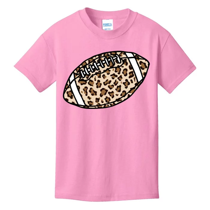 Leopard Football Cute Gift Kids T-Shirt