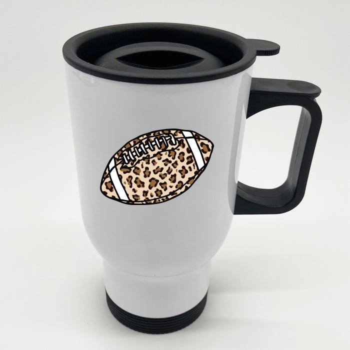 Leopard Football Cute Gift Front & Back Stainless Steel Travel Mug