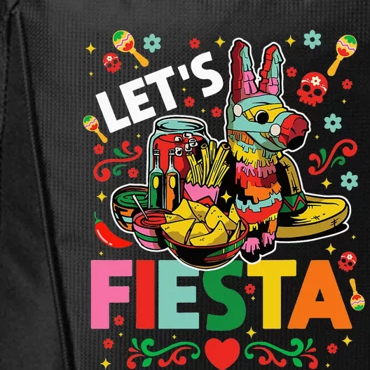 Let's Fiesta Cinco De Mayo Camisa Mexicana Hombre City Backpack