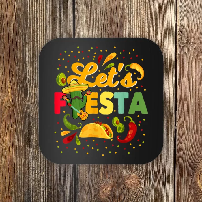 Lets Fiesta Cinco De Mayo Camisa Mexicana Para Hombres Mujeres Y NiñOs Coaster