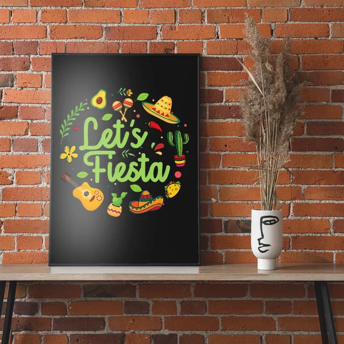 Let's Fiesta Cinco De Mayo Mexican Party Poster