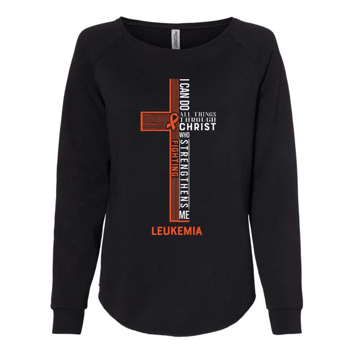 Leukemia Fight Cancer Ribbon (1) Womens California Wash Sweatshirt