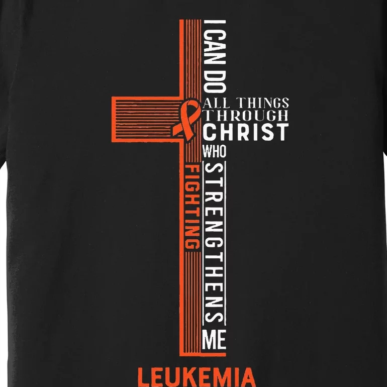 Leukemia Fight Cancer Ribbon (1) Premium T-Shirt