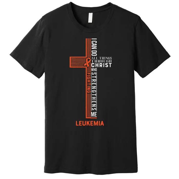 Leukemia Fight Cancer Ribbon (1) Premium T-Shirt