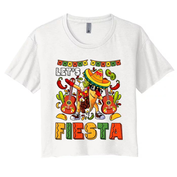 LetS Fiesta Cinco De Mayo Mexican Friends Women's Crop Top Tee