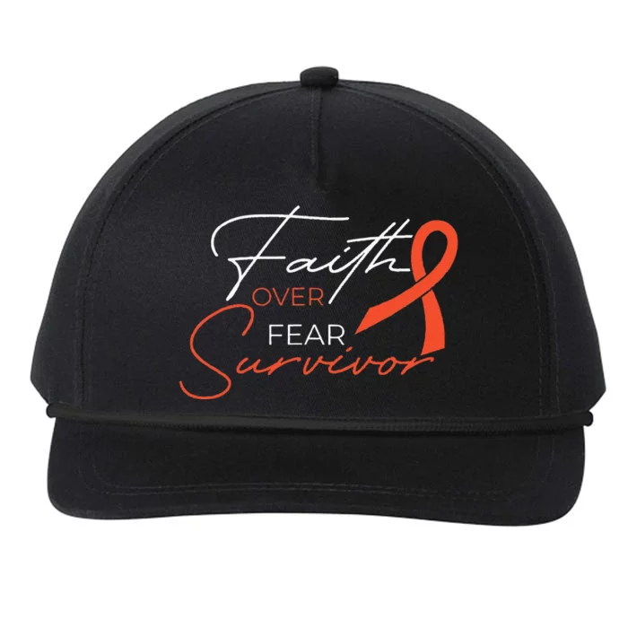 Leukemia Fight Cancer Ribbon Snapback Five-Panel Rope Hat