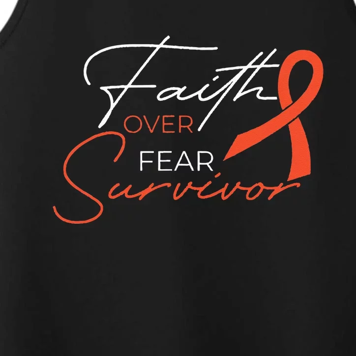 Leukemia Fight Cancer Ribbon Performance Tank