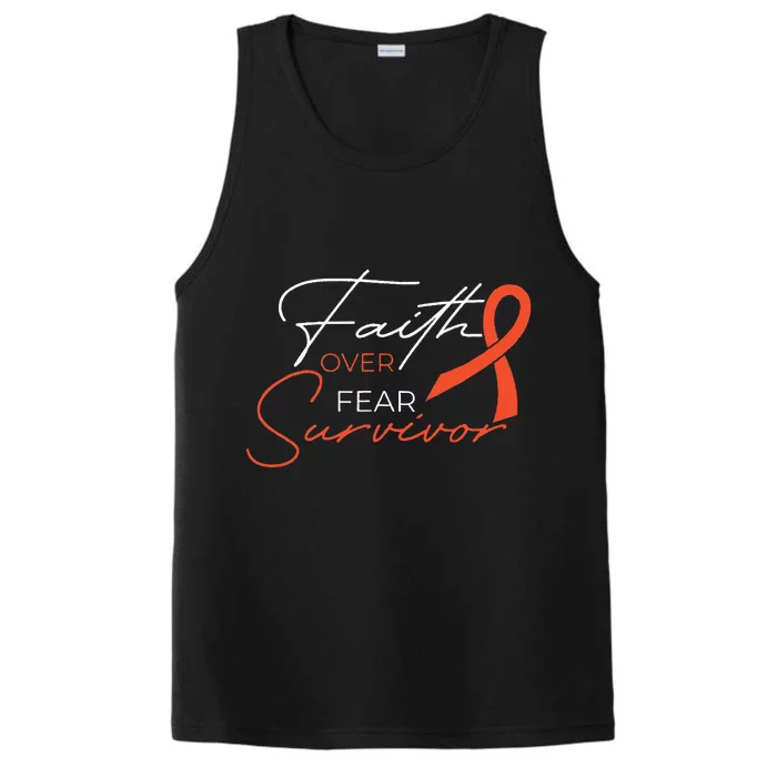 Leukemia Fight Cancer Ribbon Performance Tank