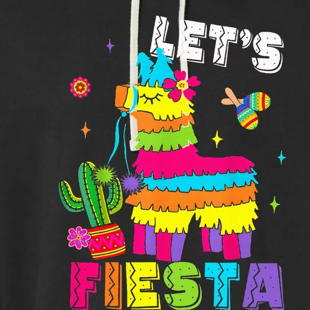 Lets Fiesta Cinco De Mayo Mexican Party Mexico Donkey Pinata Garment-Dyed Fleece Hoodie