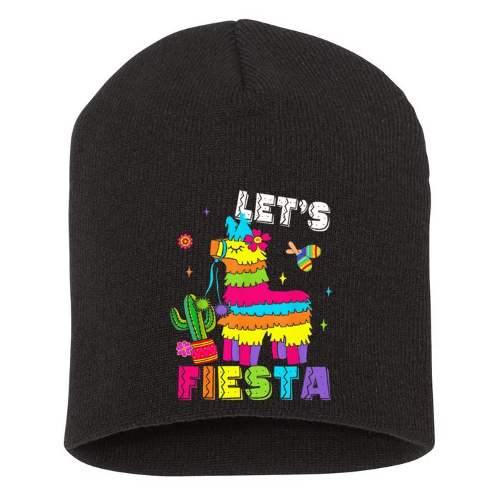 Lets Fiesta Cinco De Mayo Mexican Party Mexico Donkey Pinata Short Acrylic Beanie