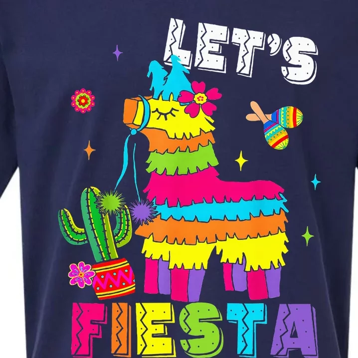 Lets Fiesta Cinco De Mayo Mexican Party Mexico Donkey Pinata Sueded Cloud Jersey T-Shirt