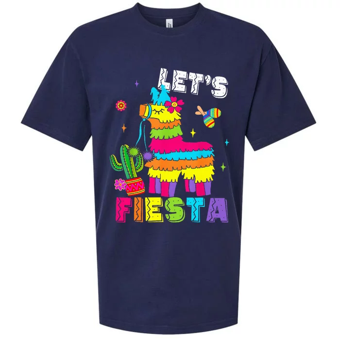 Lets Fiesta Cinco De Mayo Mexican Party Mexico Donkey Pinata Sueded Cloud Jersey T-Shirt