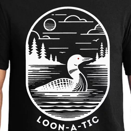 Loonatic Funny Common Loon Minnesota Lake Loon Pajama Set