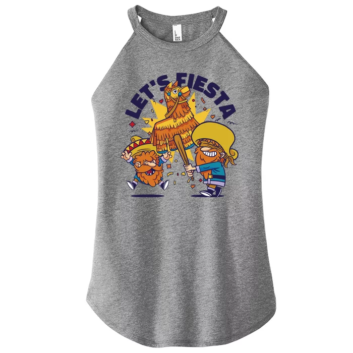 Let's Fiesta Celebration Women’s Perfect Tri Rocker Tank