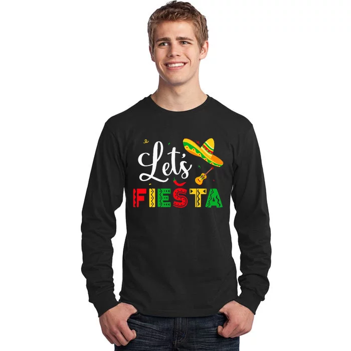 Lets Fiesta Cinco De Mayo Mexican Party Tall Long Sleeve T-Shirt