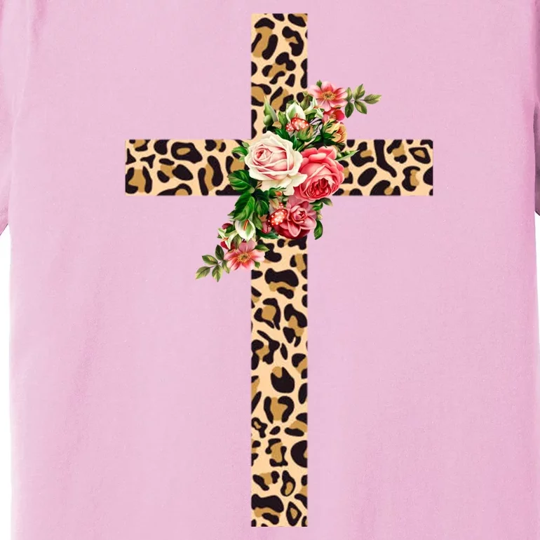 Leopard Flower Cross Premium T-Shirt