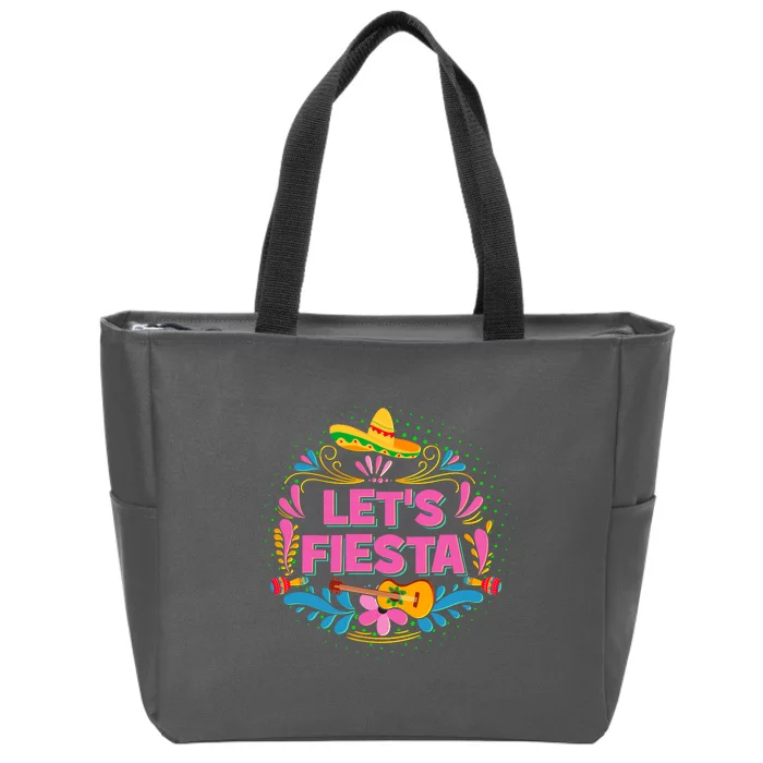 Let's Fiesta Celebrate Cinco De Mayo Zip Tote Bag