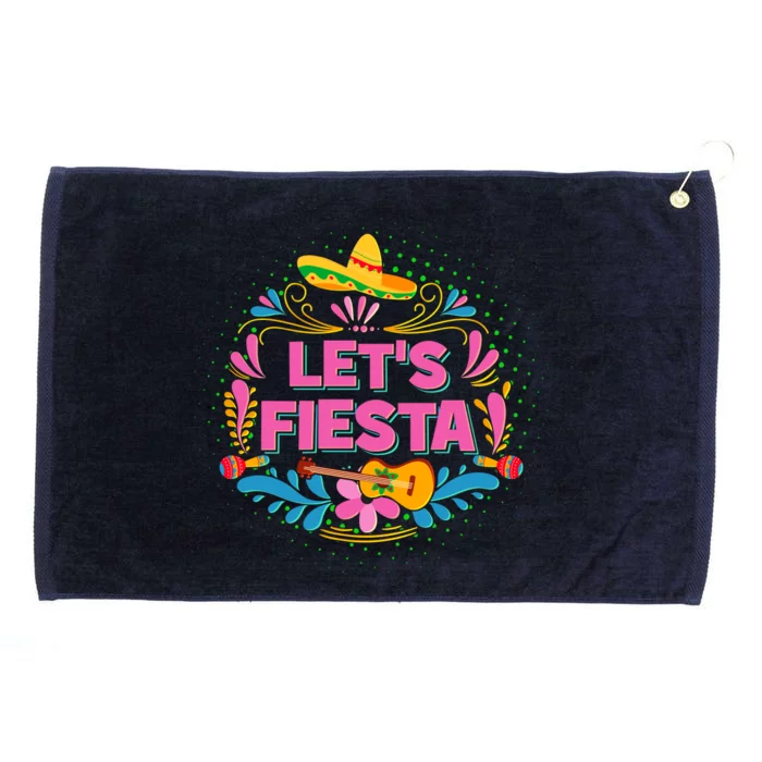 Let's Fiesta Celebrate Cinco De Mayo Grommeted Golf Towel