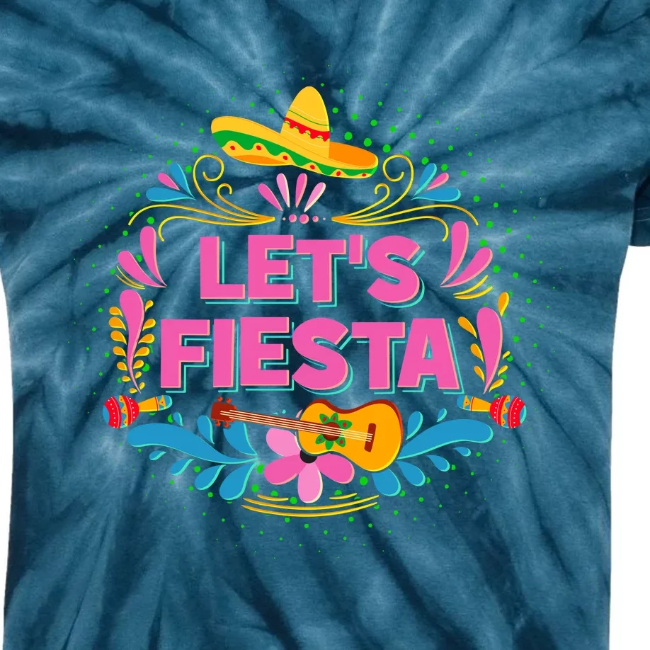 Let's Fiesta Celebrate Cinco De Mayo Kids Tie-Dye T-Shirt