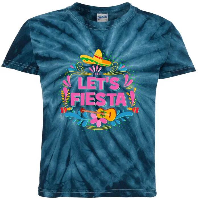 Let's Fiesta Celebrate Cinco De Mayo Kids Tie-Dye T-Shirt