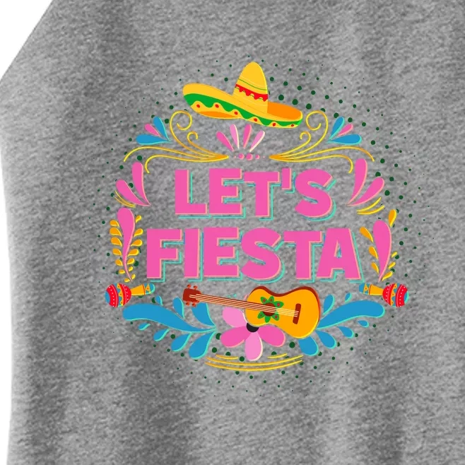 Let's Fiesta Celebrate Cinco De Mayo Women’s Perfect Tri Rocker Tank