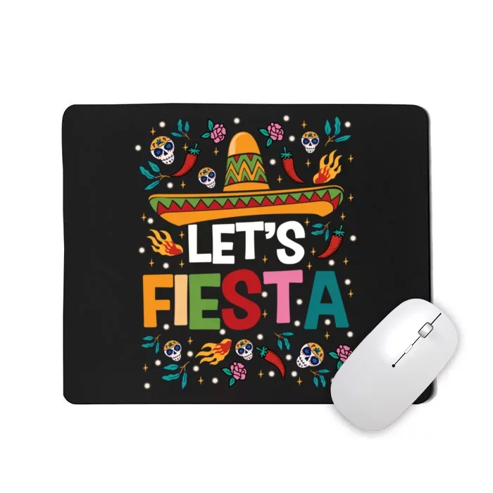 LetS Fiesta Cinco De Mayo Mexican Theme Party Guitar Lover Mousepad