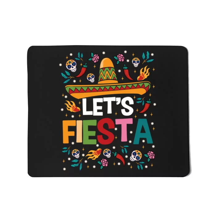 LetS Fiesta Cinco De Mayo Mexican Theme Party Guitar Lover Mousepad