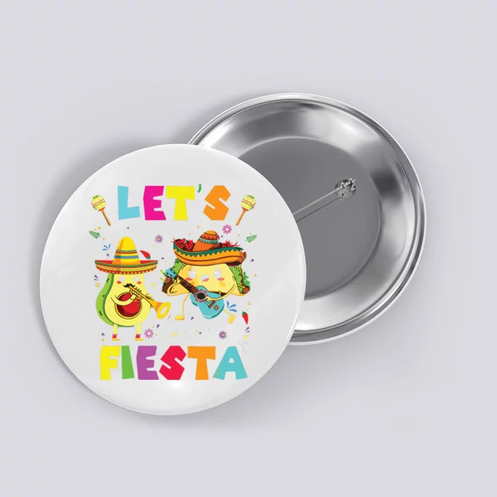 Lets Fiesta Cute Funny Button