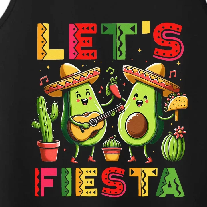 Lets Fiesta Cinco De Mayo Mexican Party Performance Tank