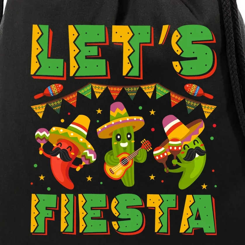 LET’S FIESTA CINCO DE MAYO T Drawstring Bag