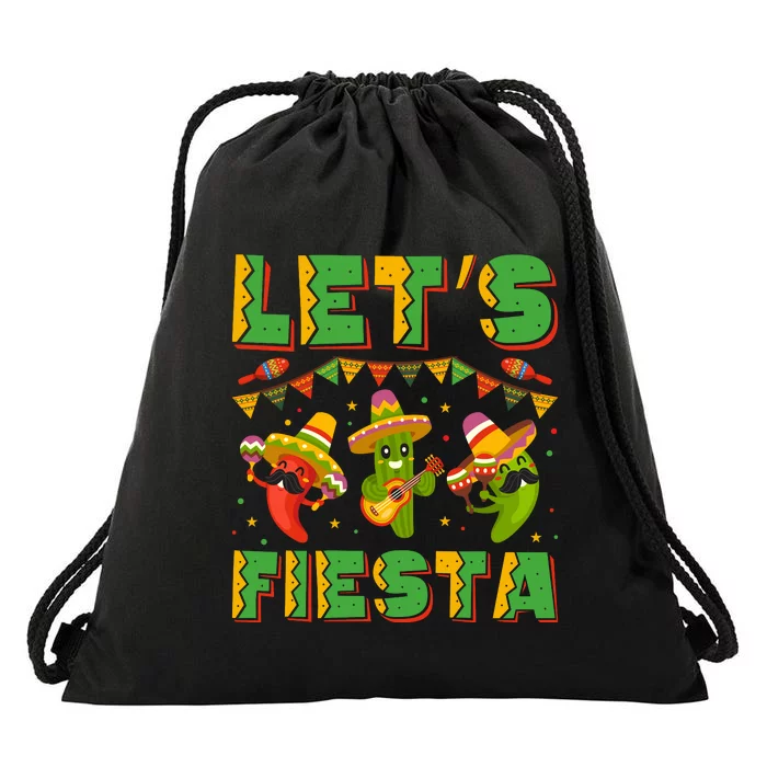 LET’S FIESTA CINCO DE MAYO T Drawstring Bag