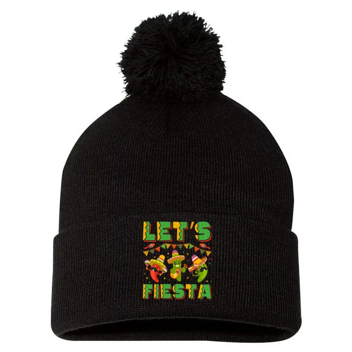 LET’S FIESTA CINCO DE MAYO T Pom Pom 12in Knit Beanie