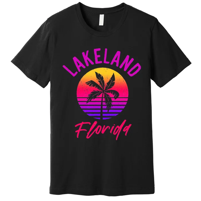 Lakeland Florida Cool Retro Vintage Sun Of Lakeland Fl Premium T-Shirt