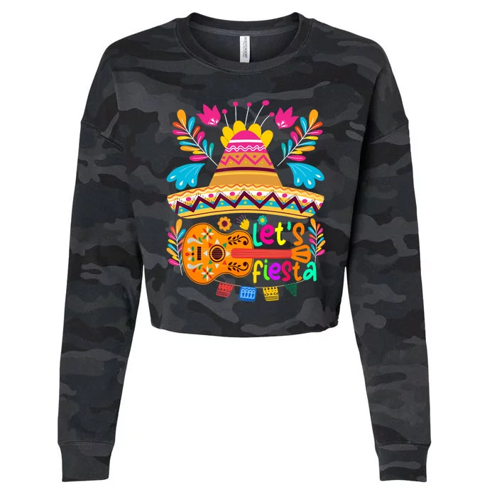 Let’s Fiesta Cinco de Mayo Mexican Fiesta 5 De Mayo Cropped Pullover Crew