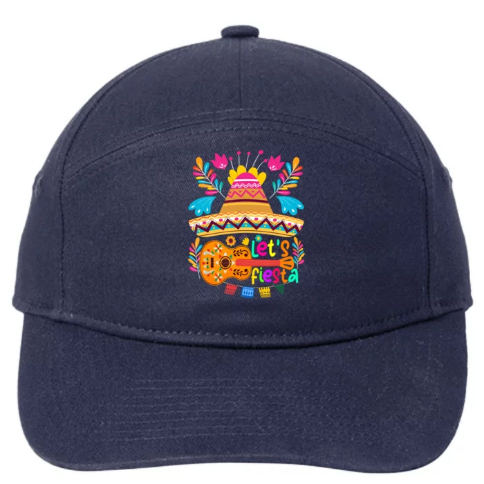 Let’s Fiesta Cinco de Mayo Mexican Fiesta 5 De Mayo 7-Panel Snapback Hat