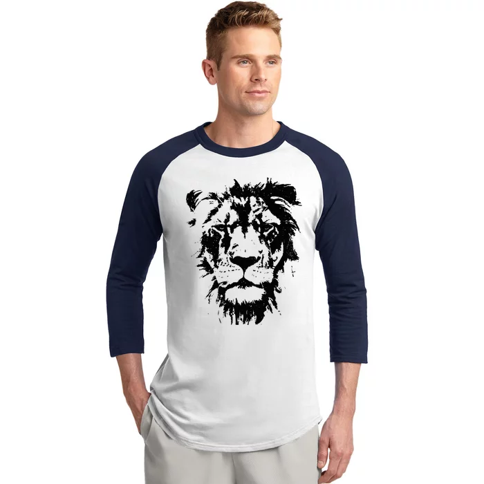 Lion Face. Cool Zoo Animals Zoo Keeper Baseball Sleeve Shirt