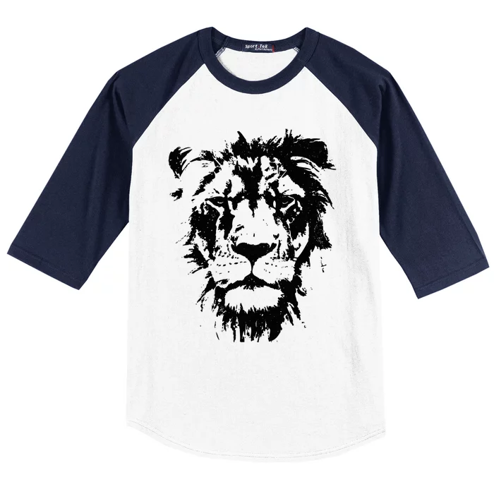 Lion Face. Cool Zoo Animals Zoo Keeper Baseball Sleeve Shirt