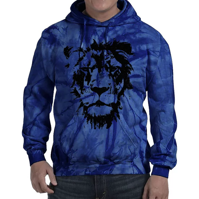 Lion Face. Cool Zoo Animals Zoo Keeper Tie Dye Hoodie