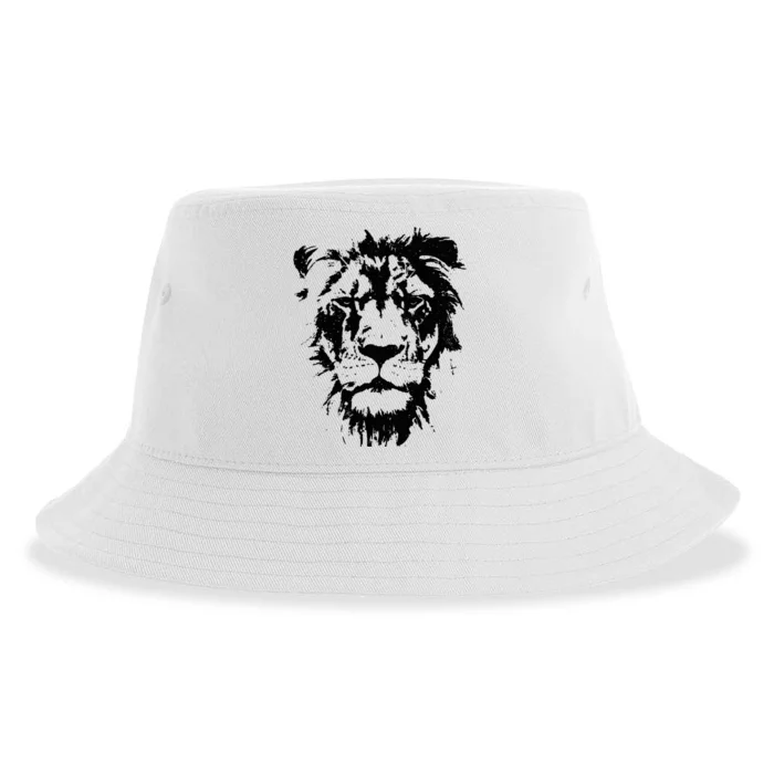 Lion Face. Cool Zoo Animals Zoo Keeper Sustainable Bucket Hat