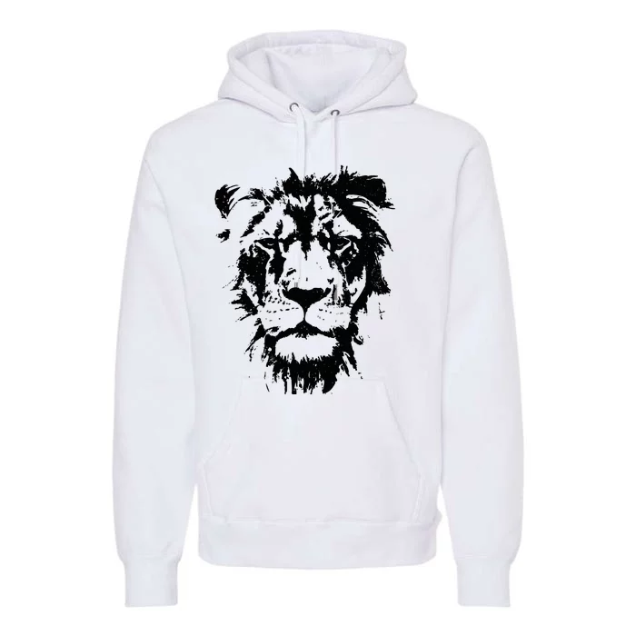 Lion Face. Cool Zoo Animals Zoo Keeper Premium Hoodie