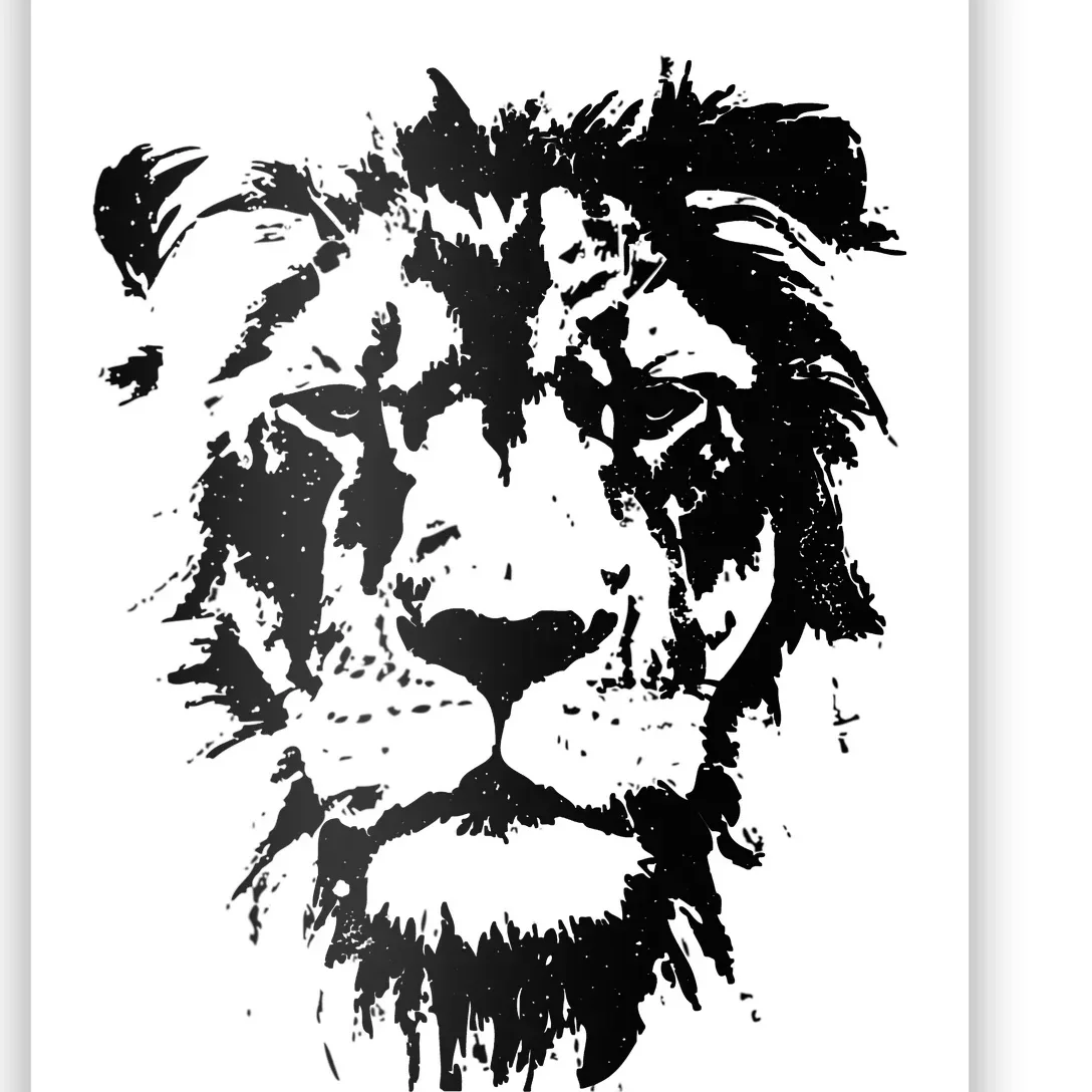 Lion Face. Cool Zoo Animals Zoo Keeper Poster