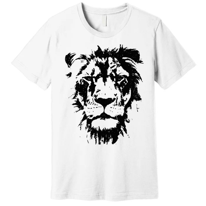 Lion Face. Cool Zoo Animals Zoo Keeper Premium T-Shirt