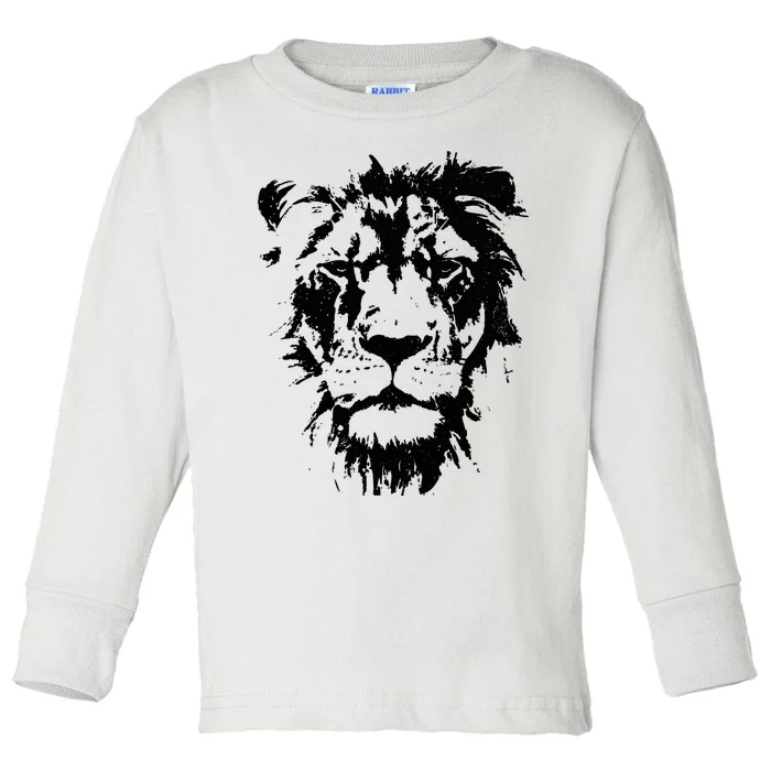 Lion Face. Cool Zoo Animals Zoo Keeper Toddler Long Sleeve Shirt